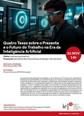 Convite - Quatro Teses sobre o Presente e o Futuro do Trabalho na Era da Inteligência Artificial