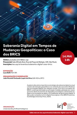 Convite Soberania Digital em Tempos de Mudanças Geopolíticas: o Caso dos BRICS