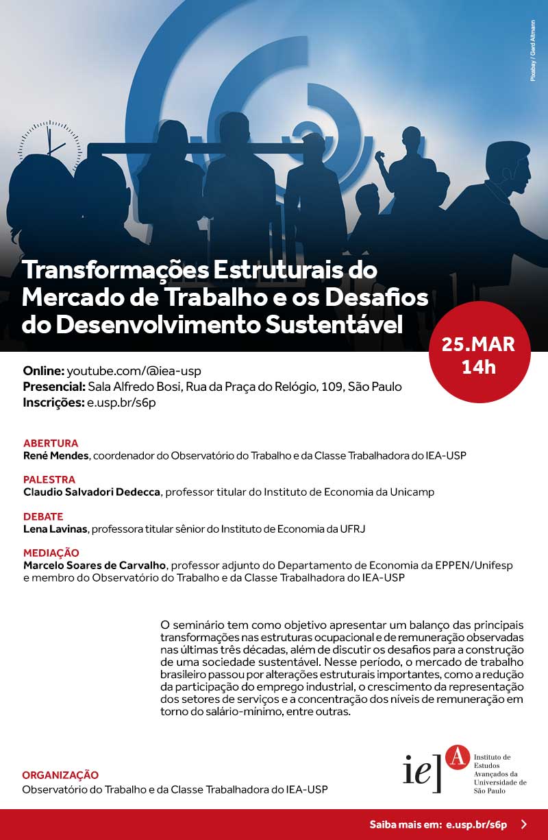 Convite Transformações Estruturais do Mercado de Trabalho e os Desafios do Desenvolvimento Sustentável
