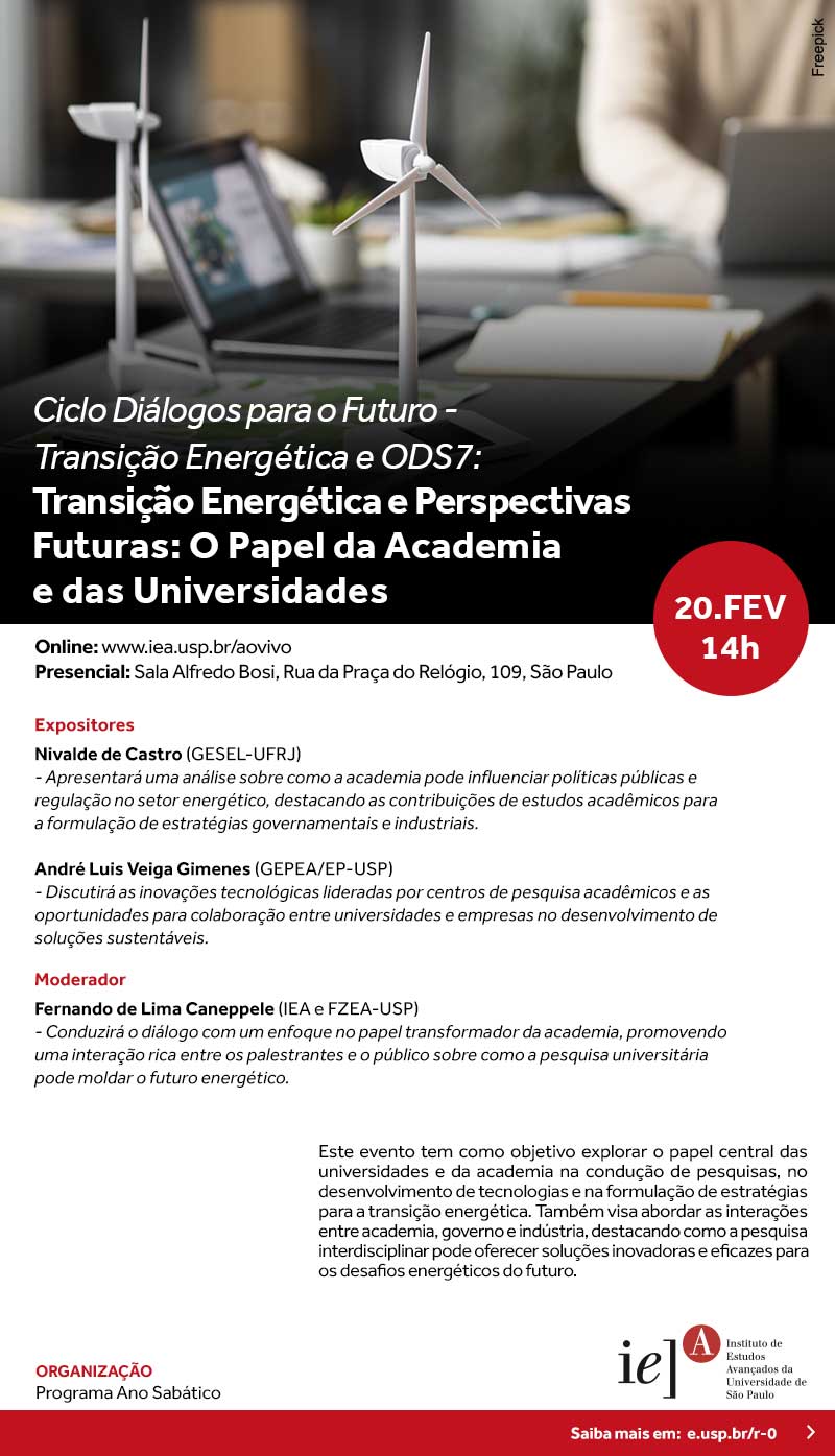 Convite Transição Energética e Perspectivas Futuras: O Papel da Academia e das Universidades