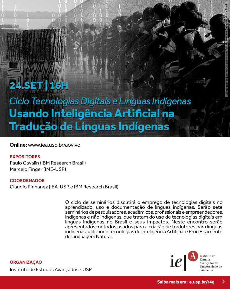 Convite - Usando Inteligência Artificial na Tradução de Línguas Indígenas