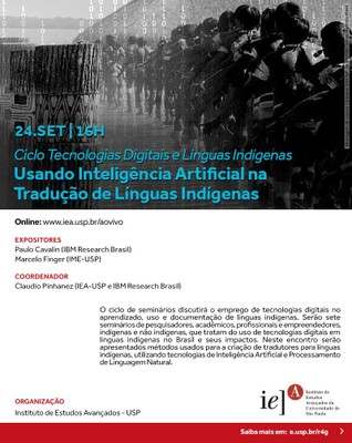 Convite - Usando Inteligência Artificial na Tradução de Línguas Indígenas
