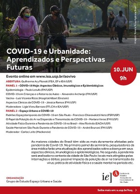 COVID-19 e Urbanidade: Aprendizados e Perspectivas Futuras - Boletim