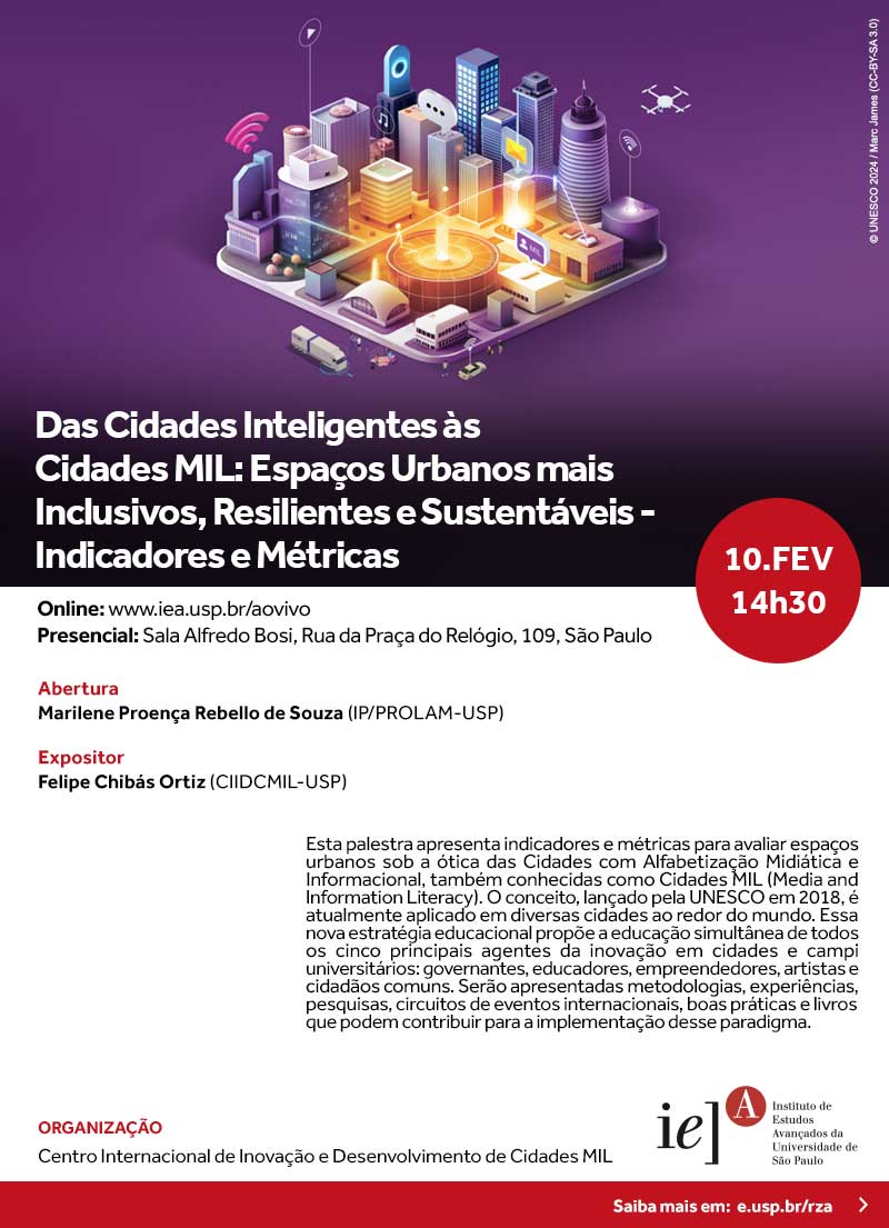 Das Cidades Inteligentes às Cidades MIL: Espaços Urbanos mais Inclusivos, Resilientes e Sustentáveis - Indicadores e Métricas