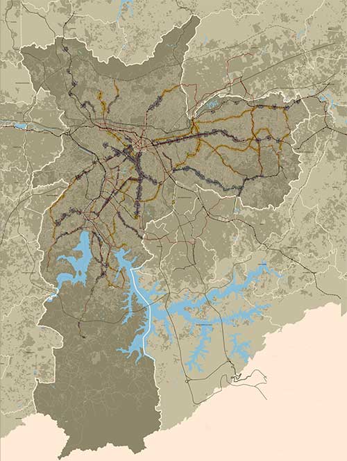 Eixos de Transformação da Estruturação Urbana - Plano Diretor de São Paulo