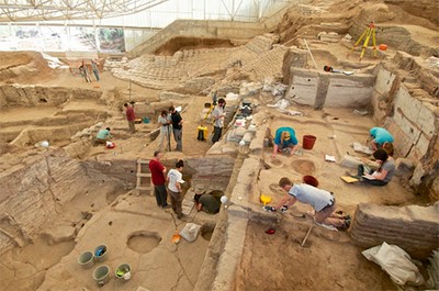 Escavações em Çatalhöyük, Turquia