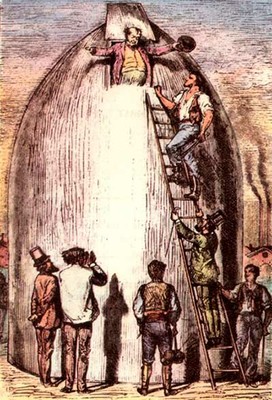 Ilustração de Henri de Montaut para "Da Terra à Lua" - 1972