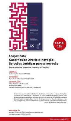 Lançamento Cadernos de Direito e Inovação: Soluções Jurídicas para a Inovação