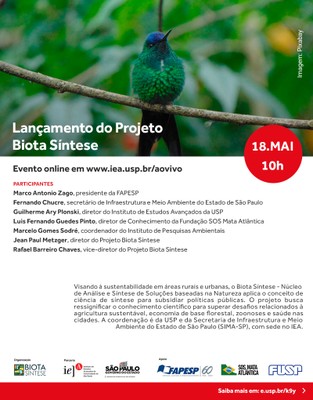 Lançamento do Projeto Biota Síntese
