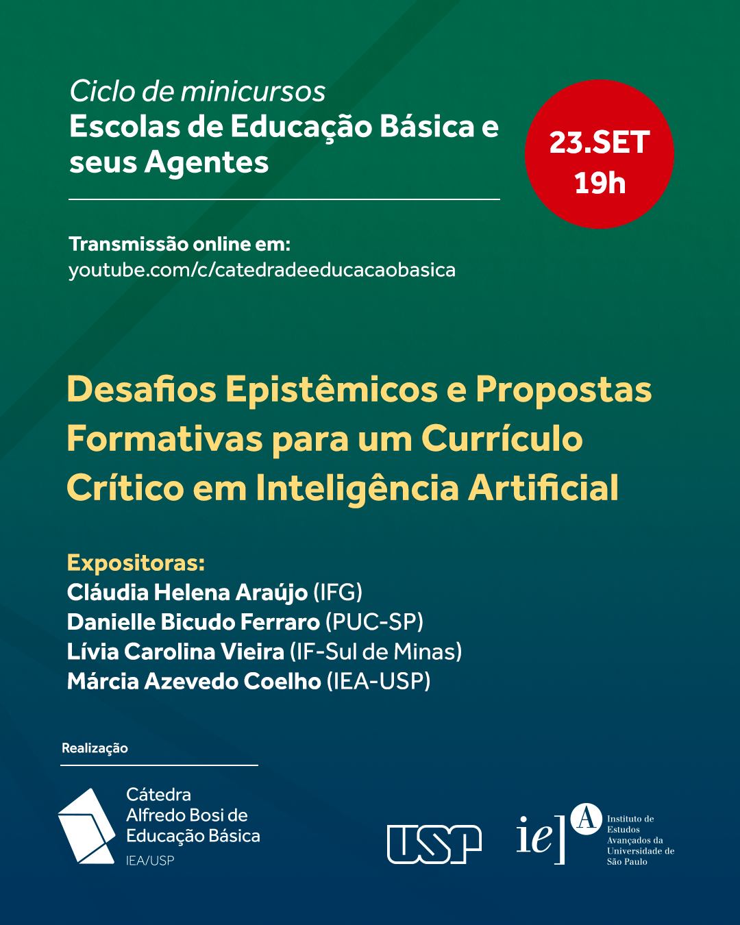 Minicurso Desafios Epistêmicos e Propostas Formativas para um Currículo Crítico em Inteligência Artificial