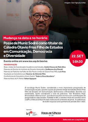 Muniz Sodré assume Cátedra Otavio Frias Filho dia 20 de setembro