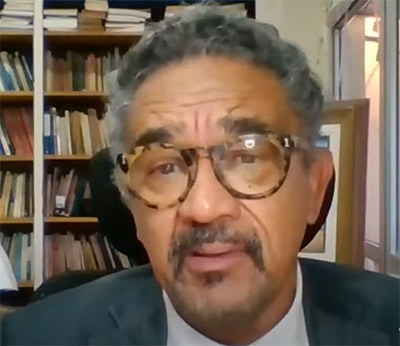 Muniz Sodré em sua conferência de posse na Cátedra Otavio Frias Filho