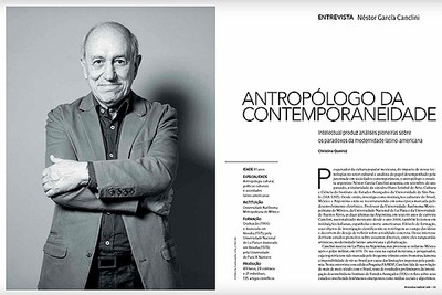 Néstor García Canclini - revista Pesquisa Fapesp