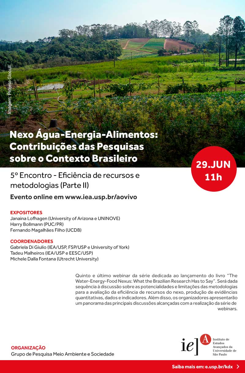 Nexo Água-Energia-Alimentos: Contribuições das Pesquisas sobre o Contexto Brasileiro (Quinto Encontro)
