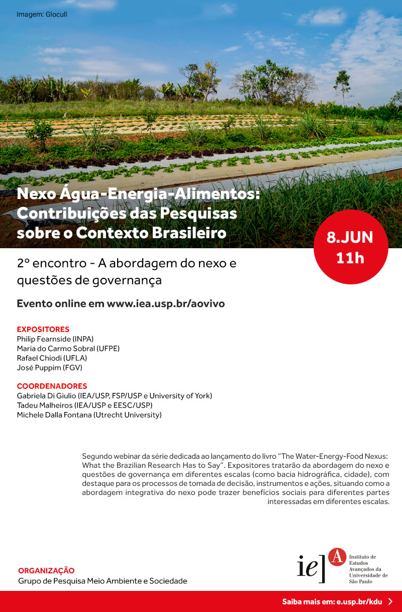 Nexo Água-Energia-Alimentos: Contribuições das Pesquisas sobre o Contexto Brasileiro (Segundo Encontro)