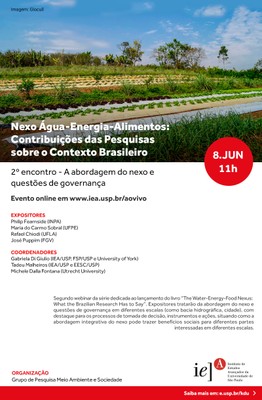 Nexo Água-Energia-Alimentos: Contribuições das Pesquisas sobre o Contexto Brasileiro (Segundo Encontro)