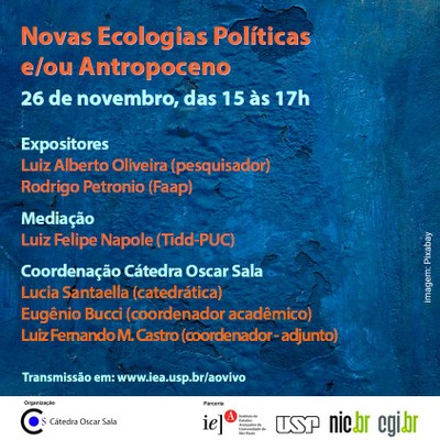 Novas Ecologias Políticas e/ou Antropoceno