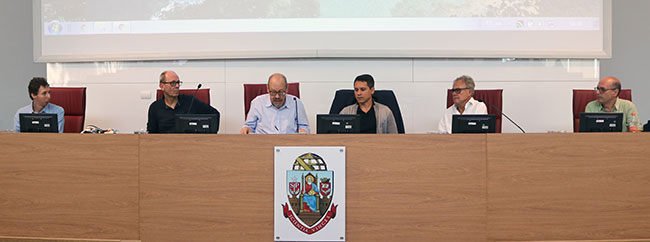 Otávio Schipper, José Miguel Wisnik, Paulo Herkenhoff, Vitor Guerra Rolla, Leopold Nosek e Fernando Iazzetta