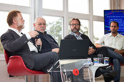 Ricardo Bielschowsky, Bernardo Sorj, Márcio Bobik Braga e Fábio Santos
