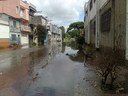Rua alagada no Bom Retiro