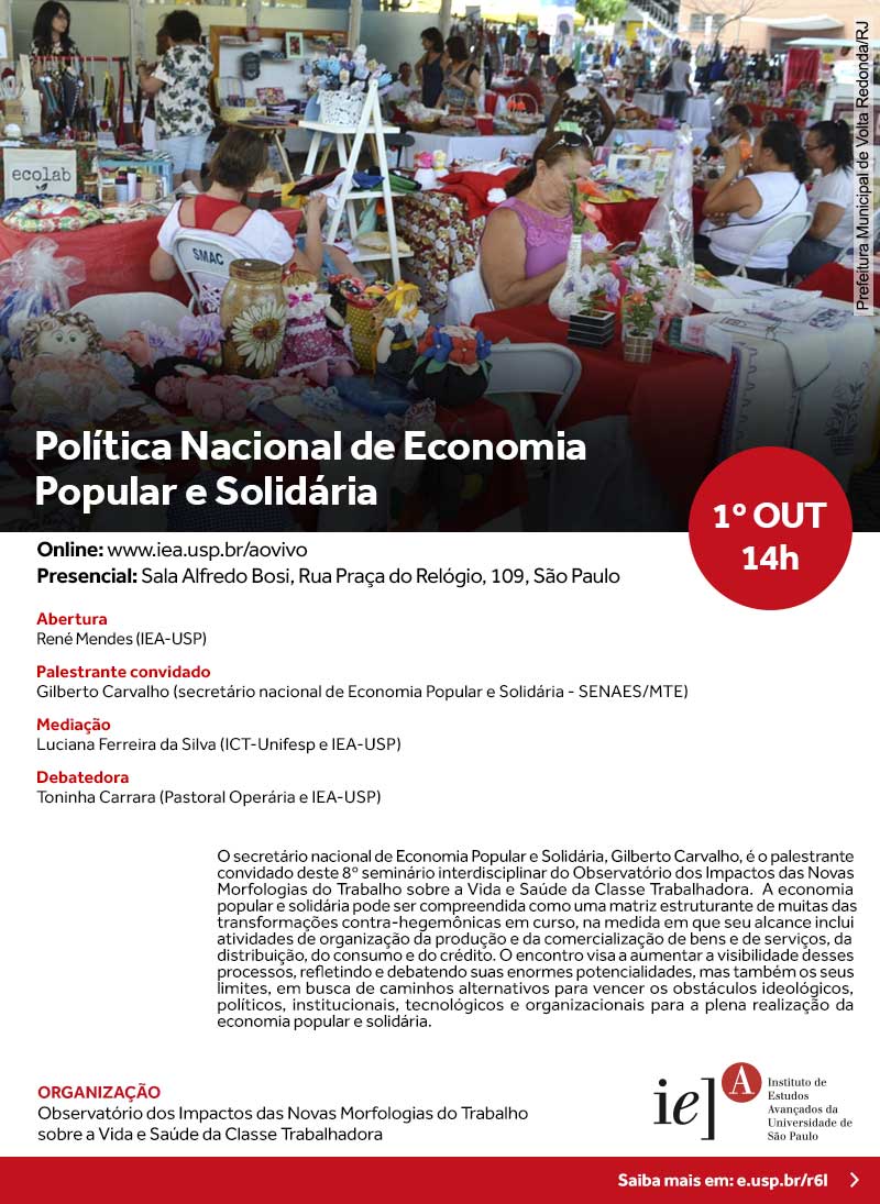 Seminário sobre economia popular e solidária