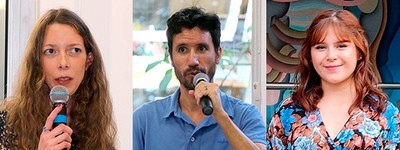 Sharine Melo, Juan Brizuela e Maria Martínez