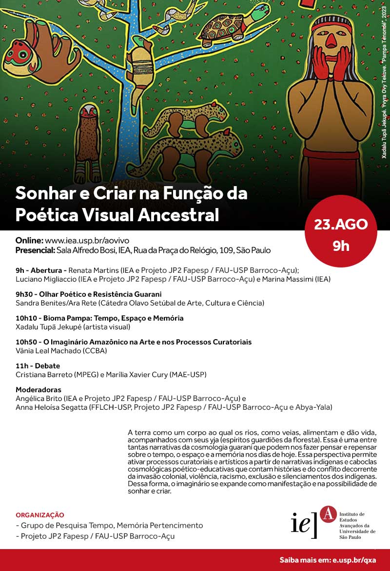 Convite para o seminário "Sonhar e Criar na Função da Poética Visual Ancestral"