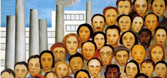 Tarsila do Amaral - Operários (1933) [detalhe]