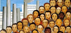 Tarsila do Amaral - Operários (1933) [detalhe]