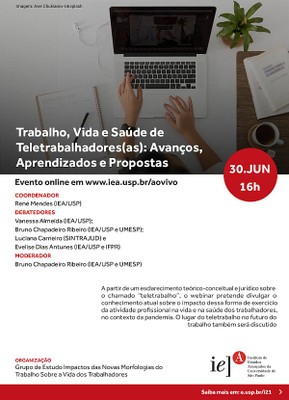 Trabalho, Vida e Saúde de Teletrabalhadores(as): Avanços, Aprendizados e Propostas