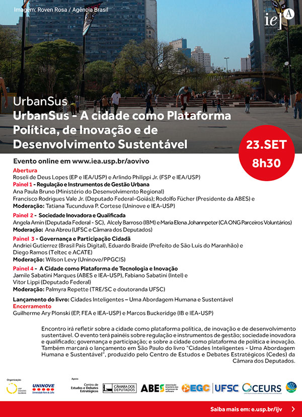 UrbanSus - A Cidade como Plataforma Política, de Inovação e de Desenvolvimento Sustentável