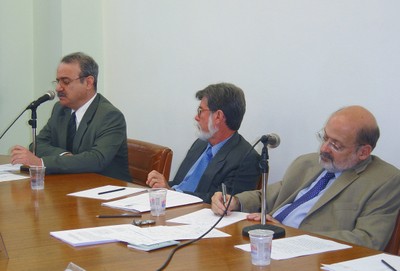 Carlos Eduardo Lins da Silva, José Augusto Guilhon Albuquerque e Ronaldo Mota Sardenberg