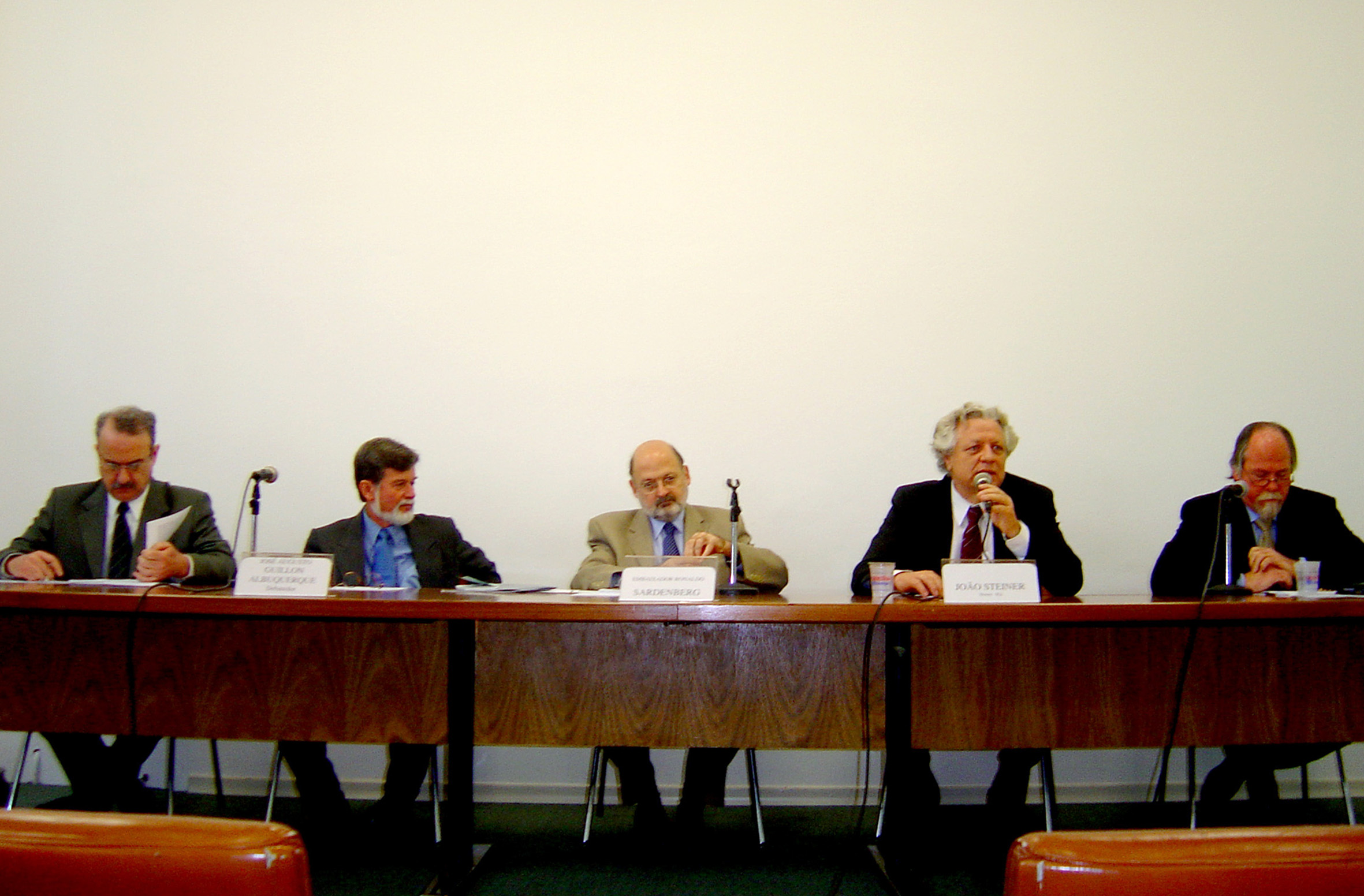 Carlos Eduardo Lins da Silva, José Augusto Guilhon Albuquerque, Ronaldo Mota Sardenberg, João Steiner e Jacques Marcovitch