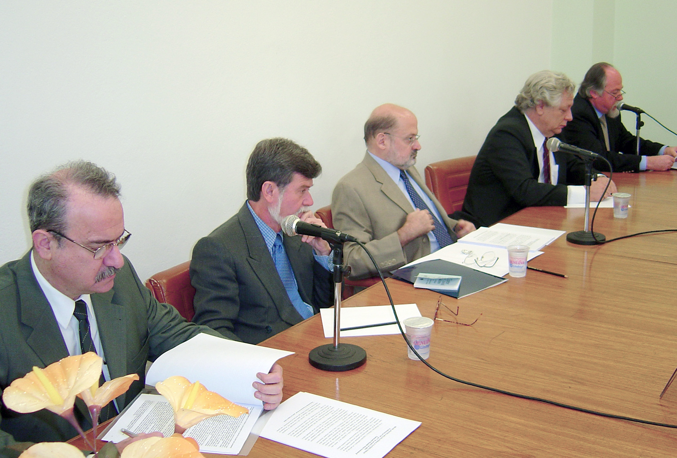 Carlos Eduardo Lins da Silva, José Augusto Guilhon Albuquerque, Ronaldo Mota Sardenberg, João Steiner e Jacques Marcovitch