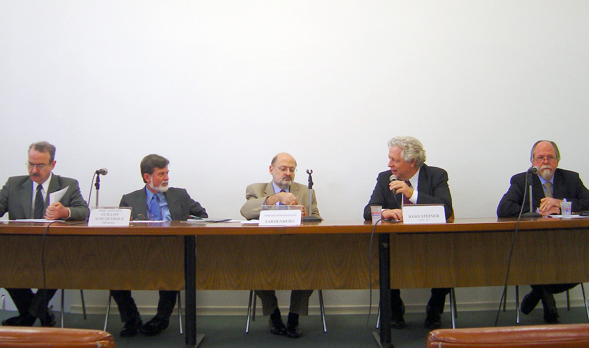 Carlos Eduardo Lins da Silva, José Augusto Guilhon Albuquerque, Ronaldo Mota Sardenberg, João Steiner e Jacques Marcovitch