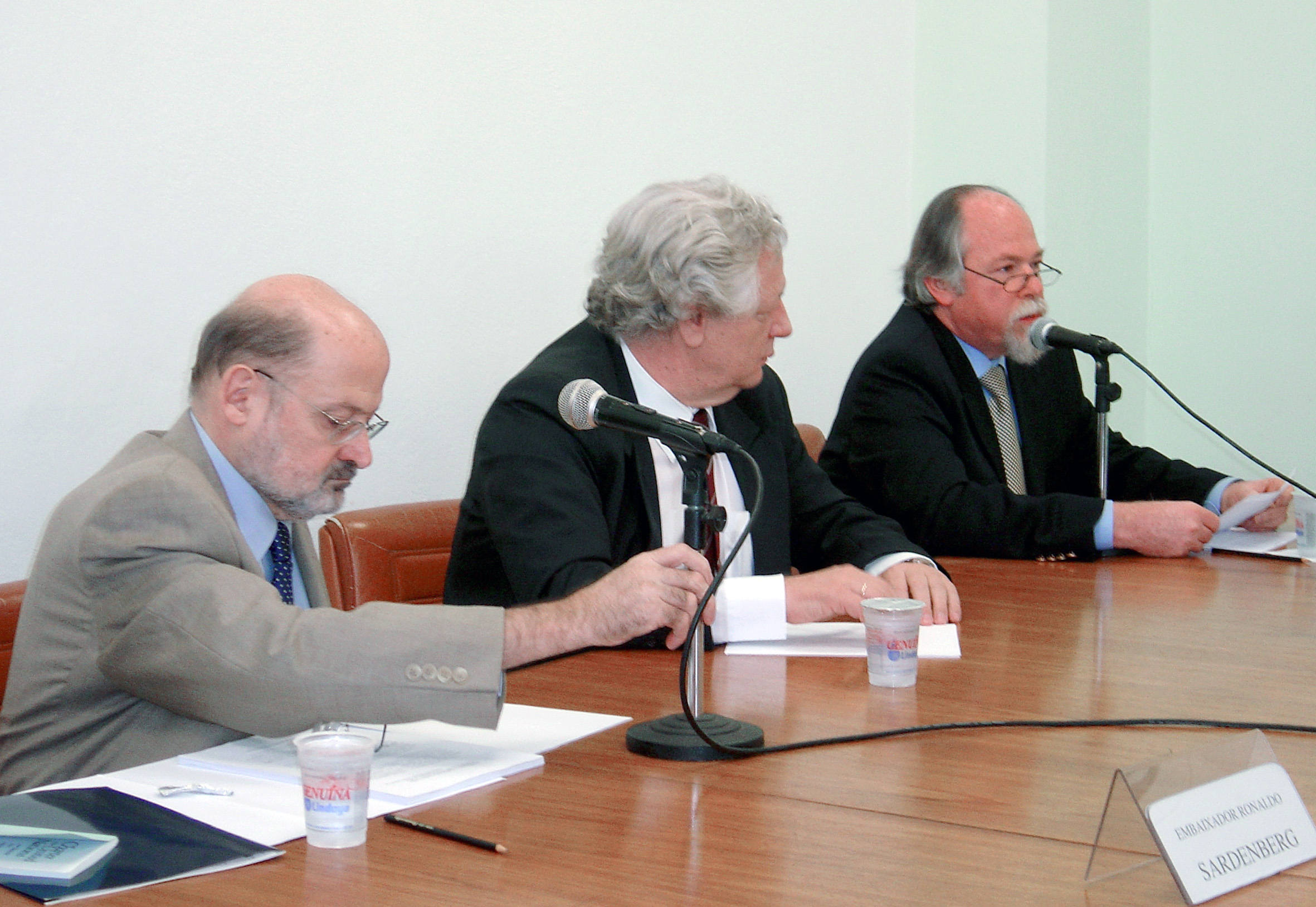 Ronaldo Mota Sardenberg, João Steiner e Jacques Marcovitch