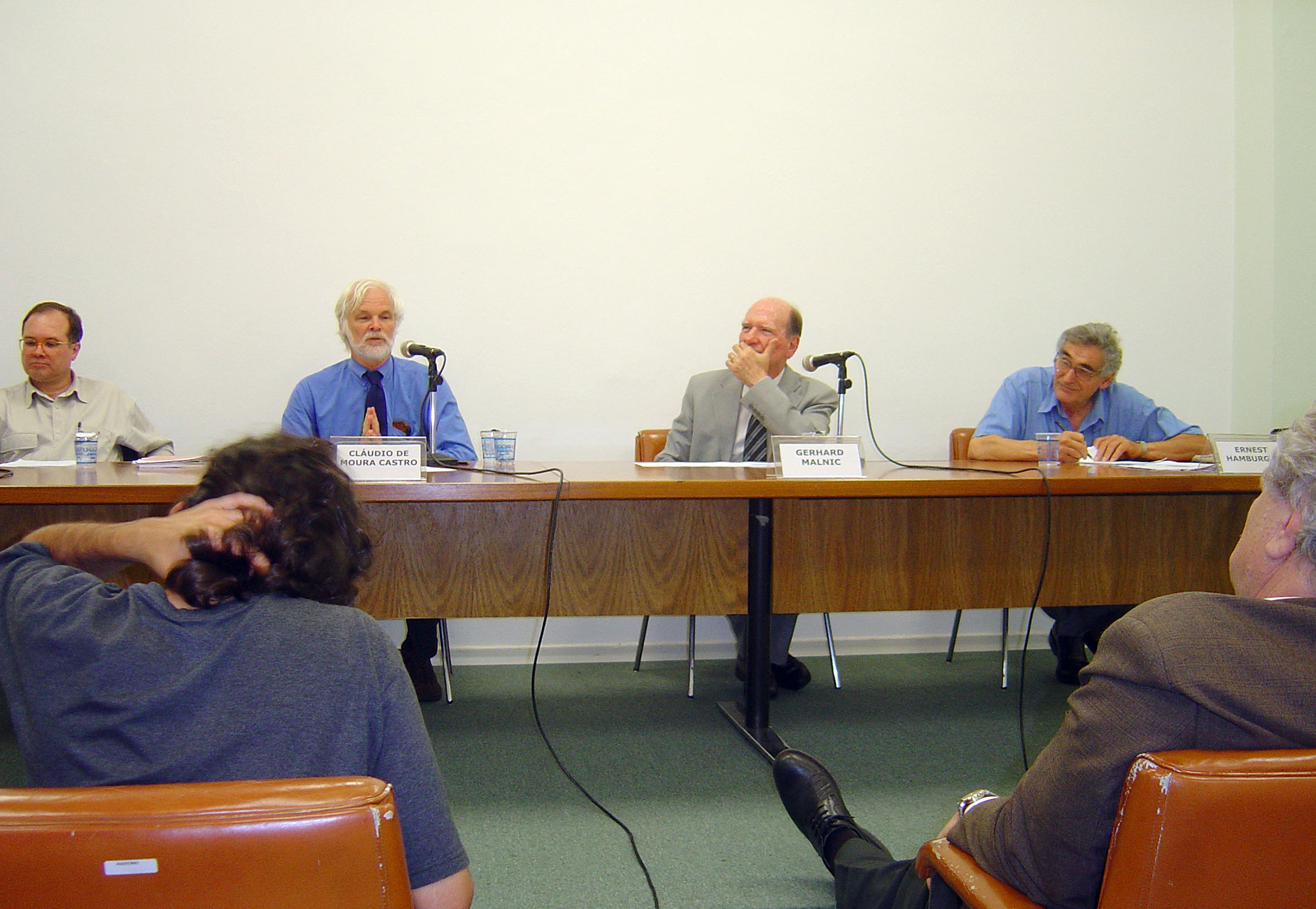 Américo Kerr, Cláudio de Moura e Castro, Gerhard Malnic e Ernest Hamburguer