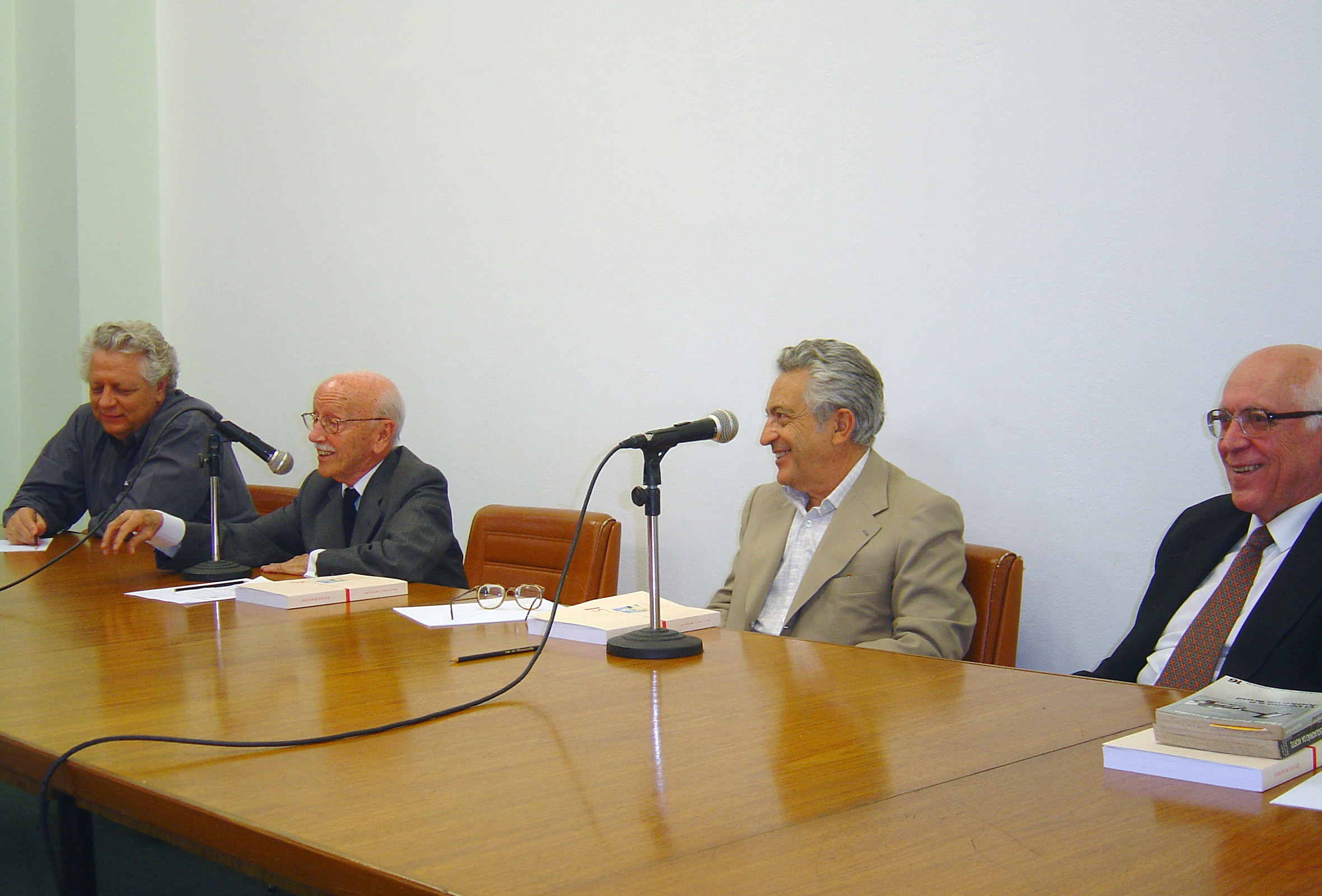 João Steiner, Hélio Bicudo, Alfredo Bosi e Dalmo de Abreu Dallari