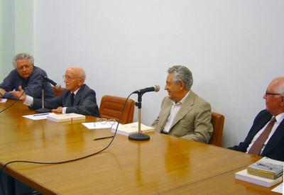 João Steiner, Hélio Bicudo, Alfredo Bosi e Dalmo de Abreu Dallari