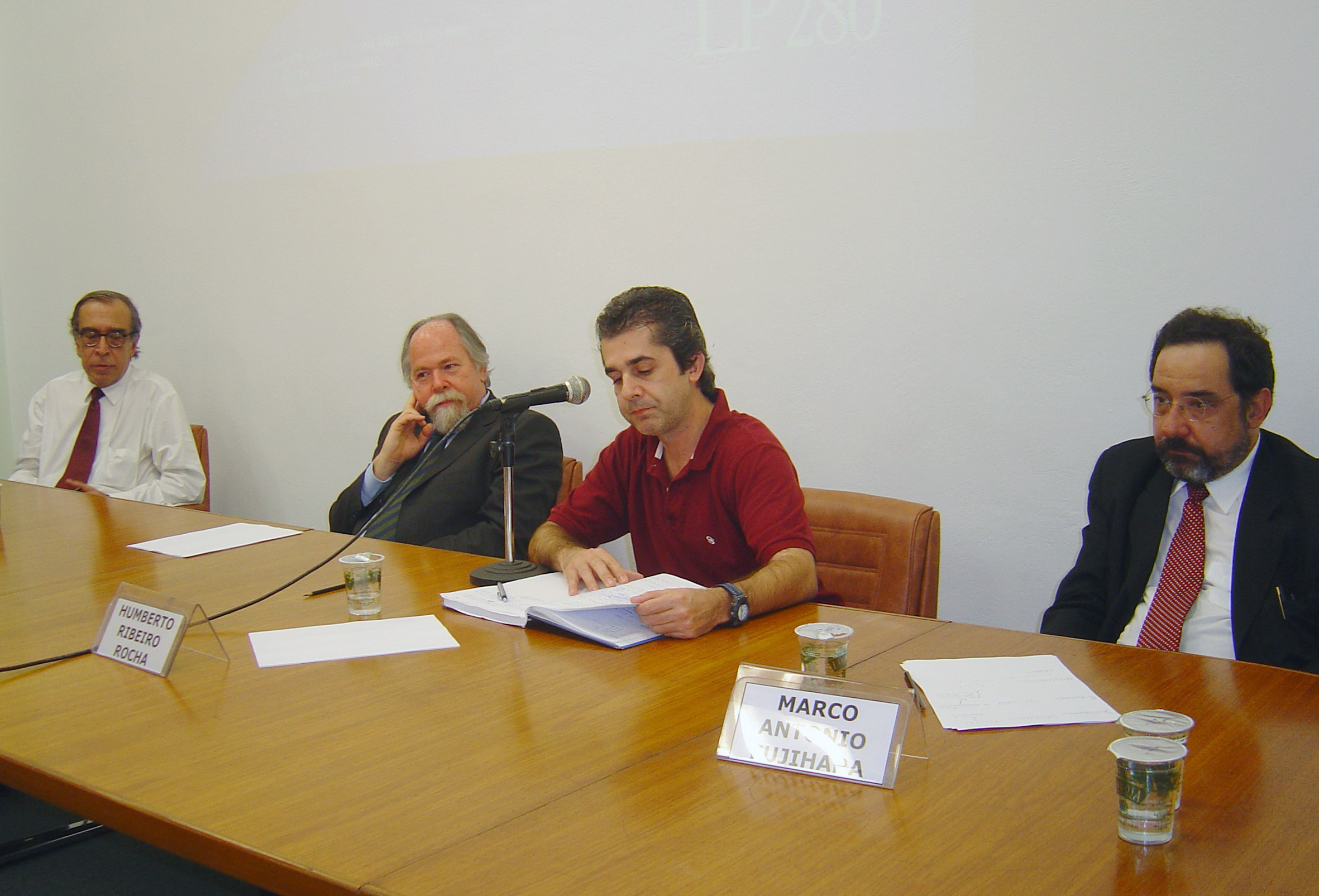 Luiz Gylvan Meira Filho, Jacques Marcovitch, Humberto Ribeiro Rocha e Marco Antonio Fujihara