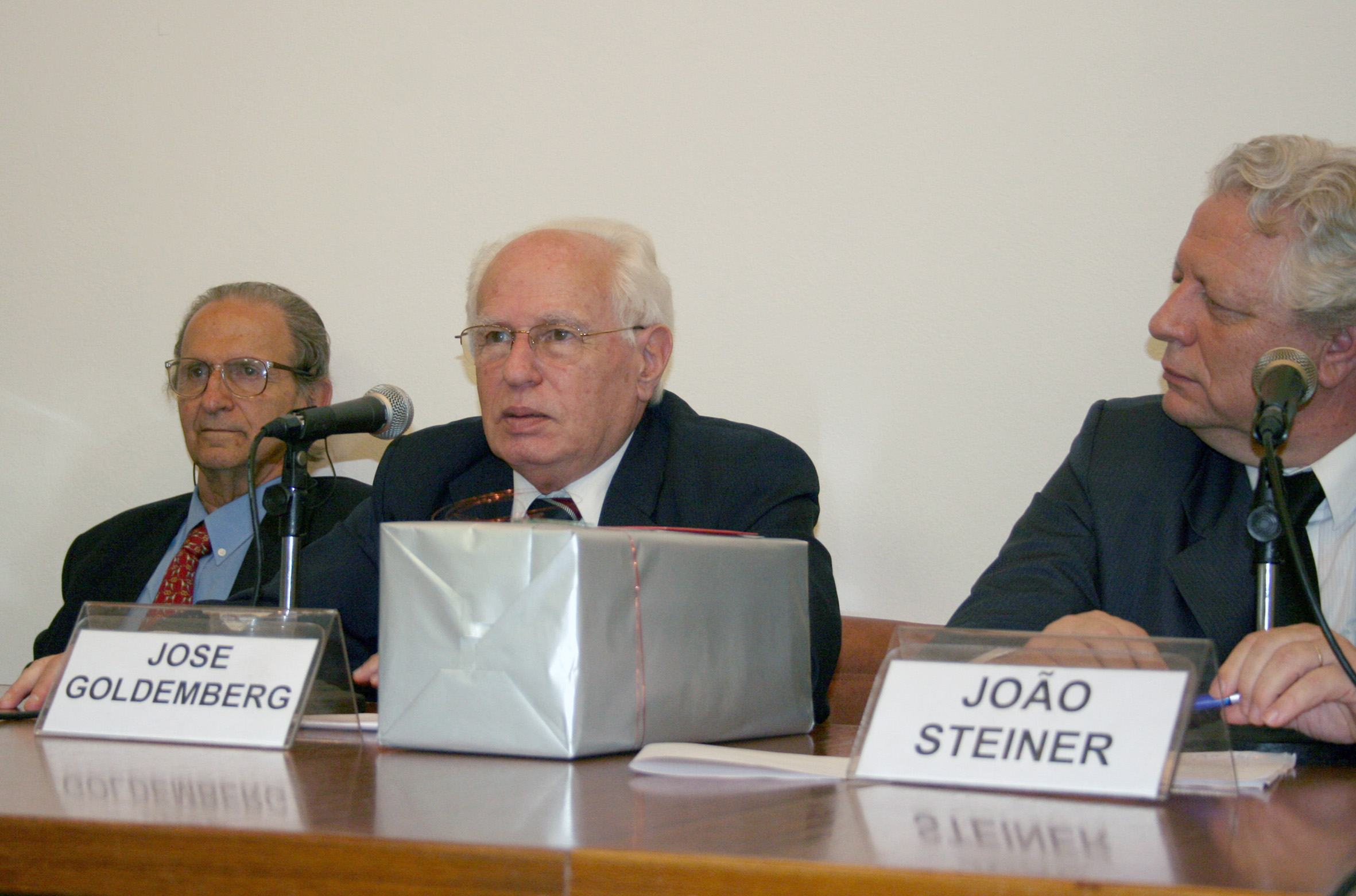 Sérgio Mascarenhas, José Goldemberg e João Steiner