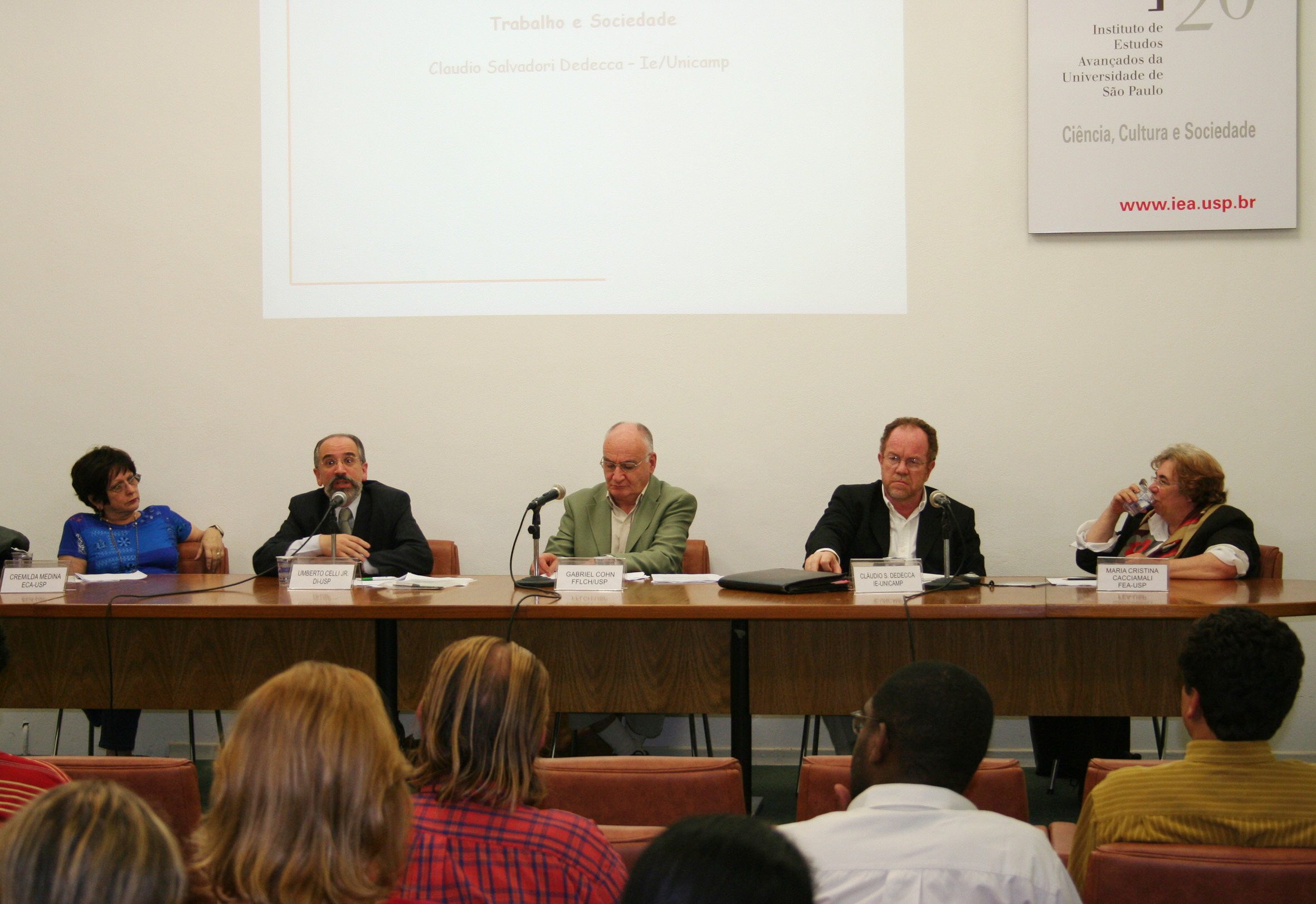 Cremilda Medina, Umberto Celli Jr, Gabriel Cohn, Claudio Salvadori Dedecca e Maria Cristina Cacciamali