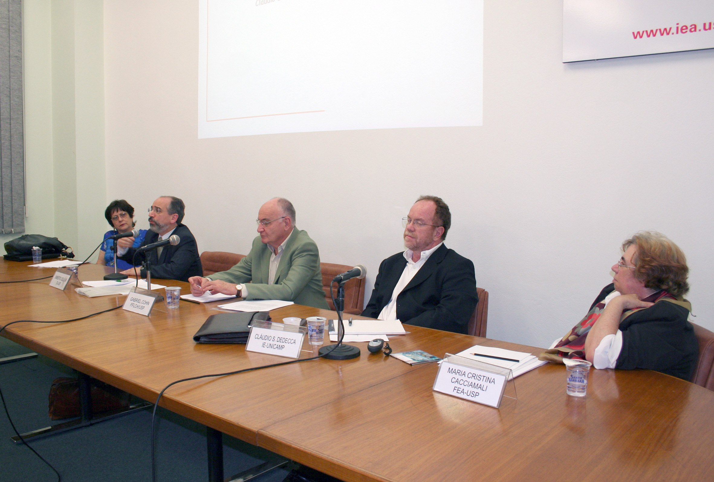 Cremilda Medina, Umberto Celli Jr, Gabriel Cohn, Cláudio Dedecca e Maria Cristina Cacciamali