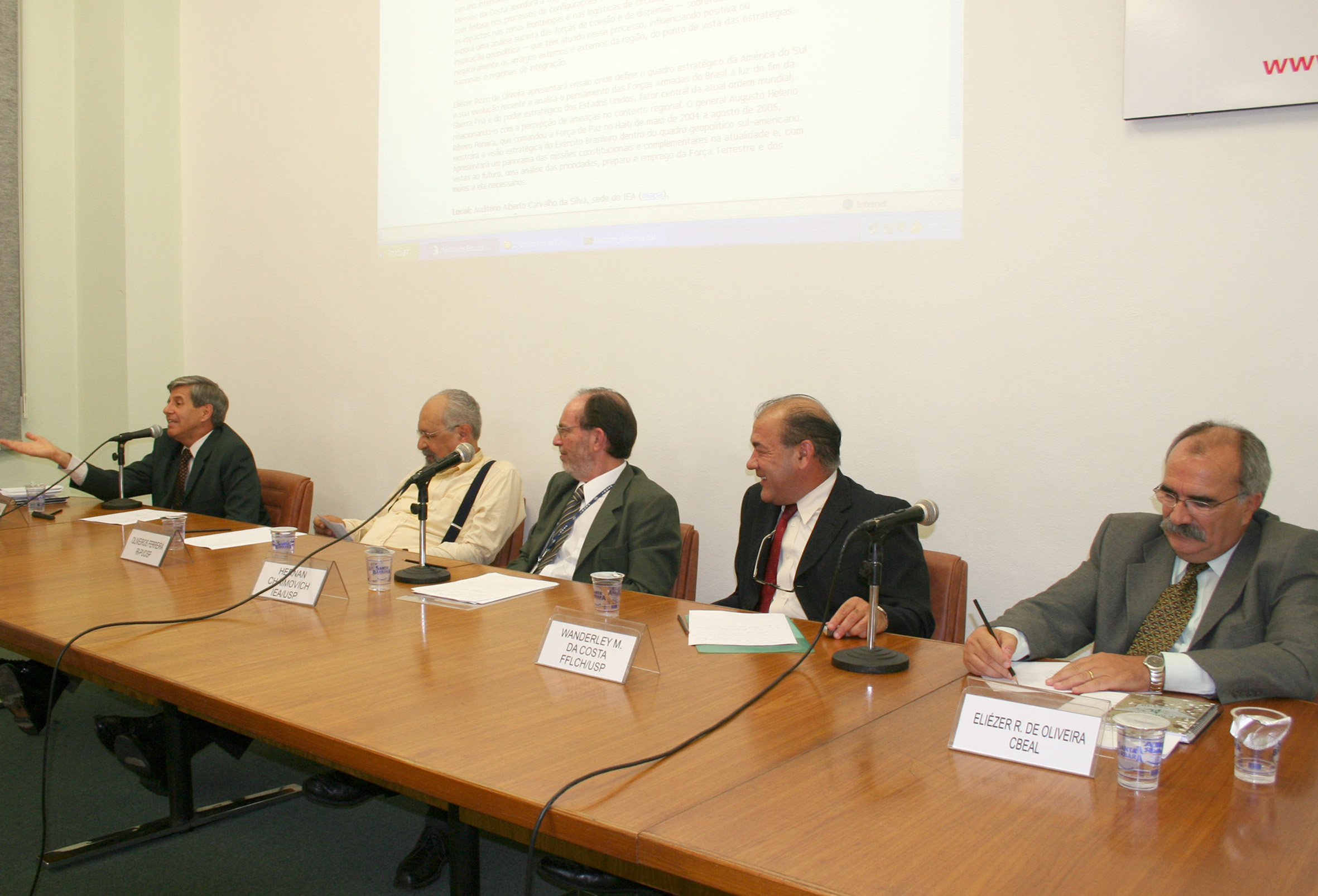 Augusto Heleno Ribeiro Pereira, Oliveiros Ferreira, Hernan Chaimovich, Wanderley Messias da Costa e Eliézer Rizzo de Oliveira