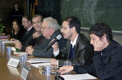 Viviana Bosi, Antônio Carlos Secchin, Murilo Marcondes de Moura, Alcides Villaça, João Roberto Faria e Yudith Rosenbaum