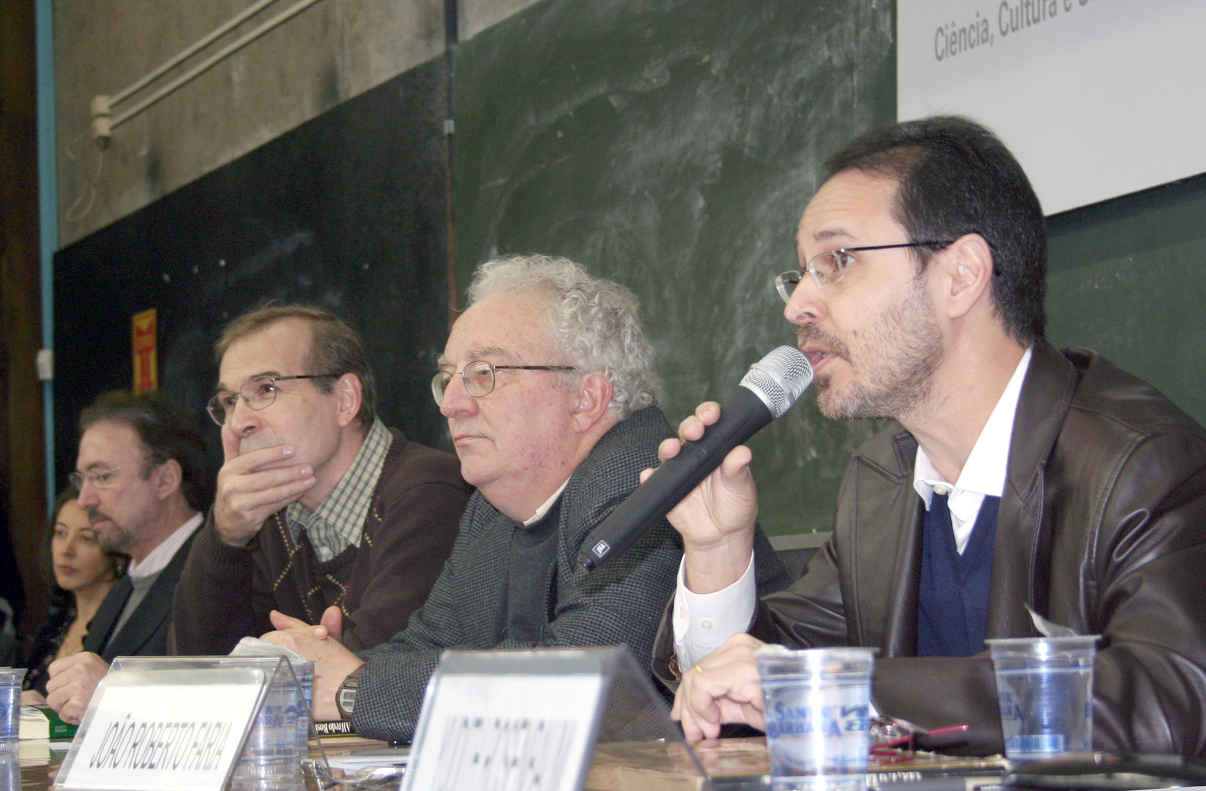 Viviana Bosi, Antônio Carlos Secchin, , Murilo Marcondes de Moura, Alcides Villaça e João Roberto Faria