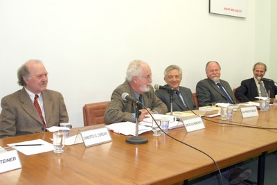Umberto Cordani, Carlos Guilherme Mota, Alfredo Bosi, Jacques Marcovitch e Sérgio Mascarenhas