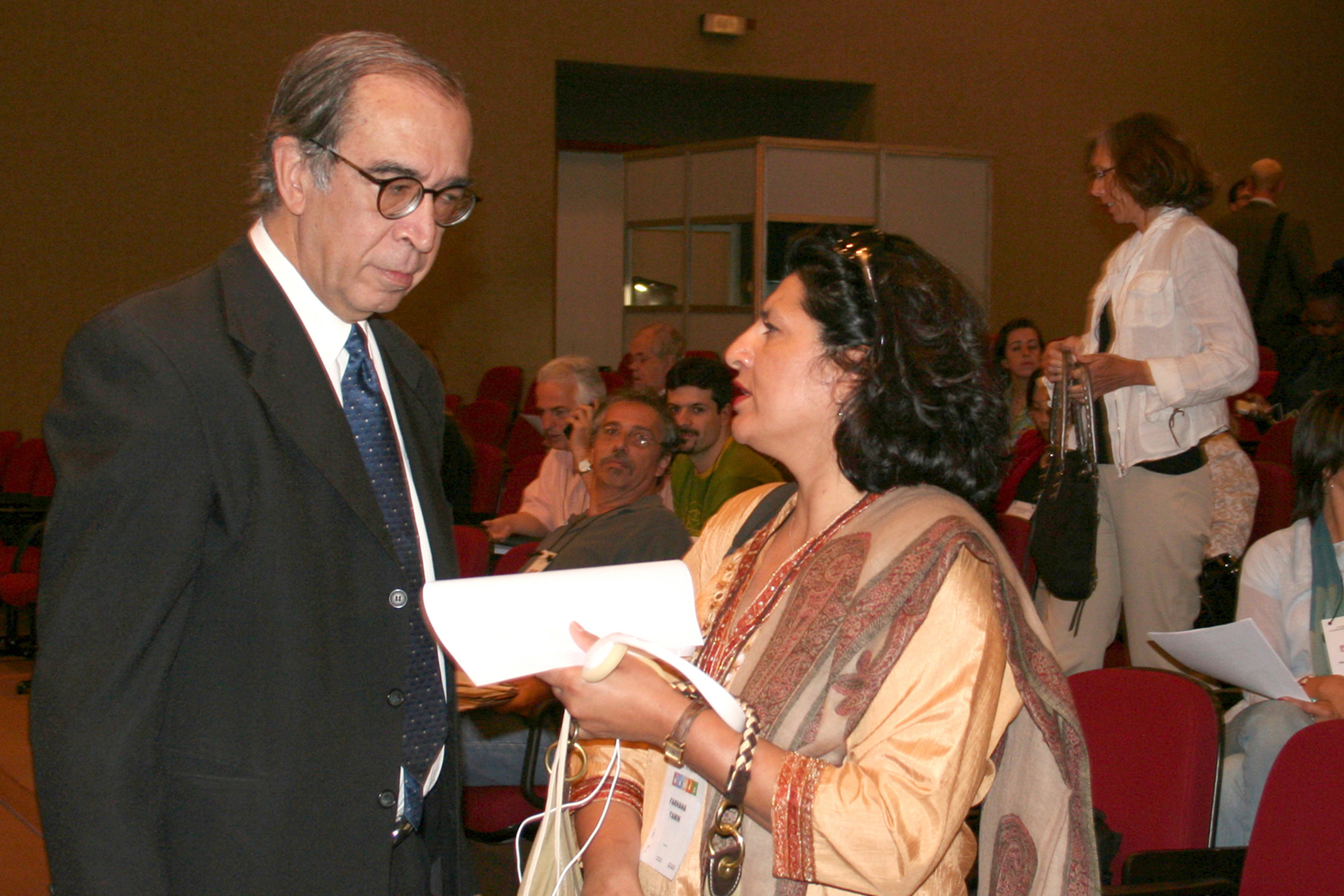 Farhana Yamin e Luiz Gylvan Meira Filho