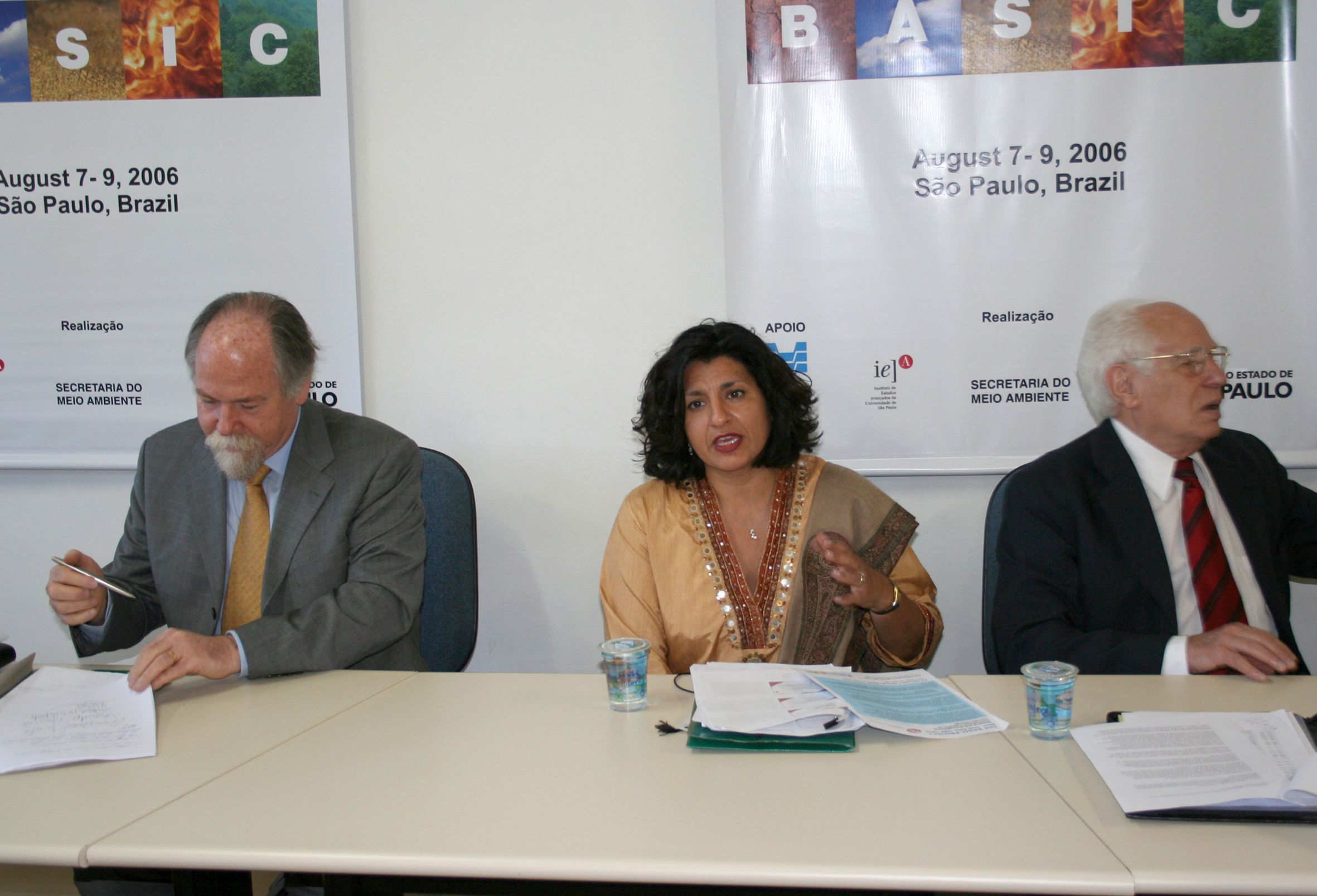 Jacques Marcovitch, Farhana Yamin e José Goldemberg