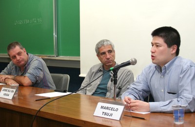Mario de Vivo, José Eli da Veiga e Marcelo Tsuji